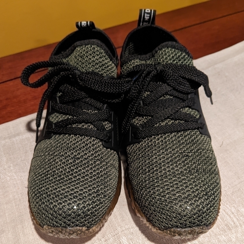 indestructible Men's Ryder Green Kevlar Sole Steel Toe Knit Sneakers Size 40/7